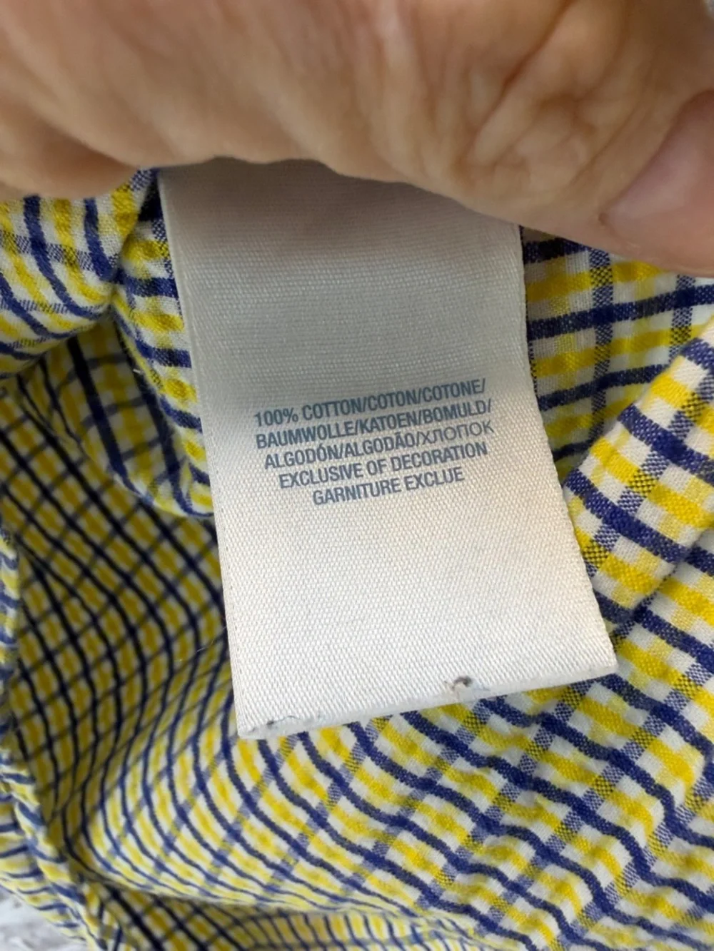 Ralph Lauren Yellow‎ & Blue Check Button-Down Shirt